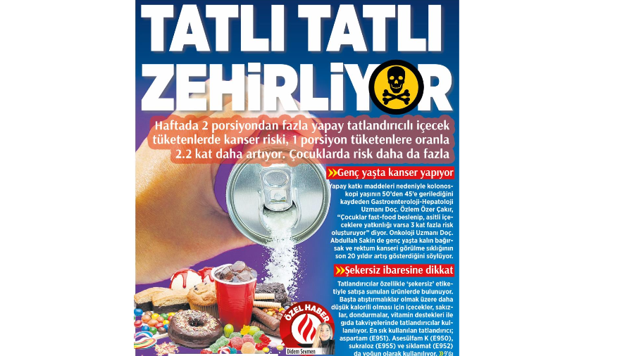 Tatlı tatlı zehirliyor! Yapay tatlandırıcıda acı gerçek...